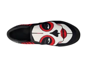 Abstract Skull Print Slip-Ons