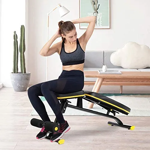 Adjustable Weight Bench for Home Gym, Doufit WB-01 Foldable Workout Bench Press, Indoor Multi-Purpose Exercise Incline Decline Bench