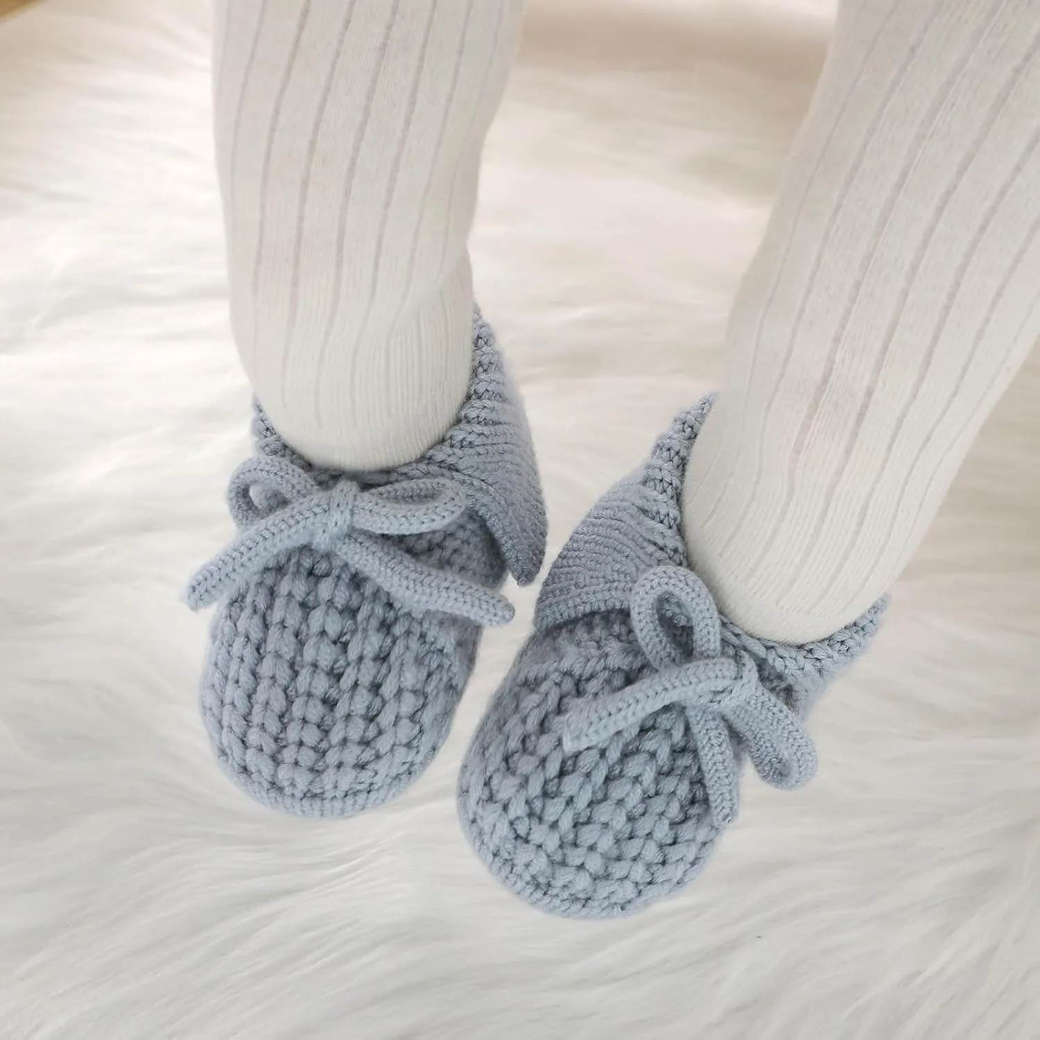 Baby Booties Newborn Boys Girls First Walkers Soft Knit Infant Sock Shoes Cozy Crochet Toddler Crib Boots