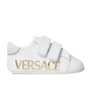 Baby White Leather Logo Sneaker