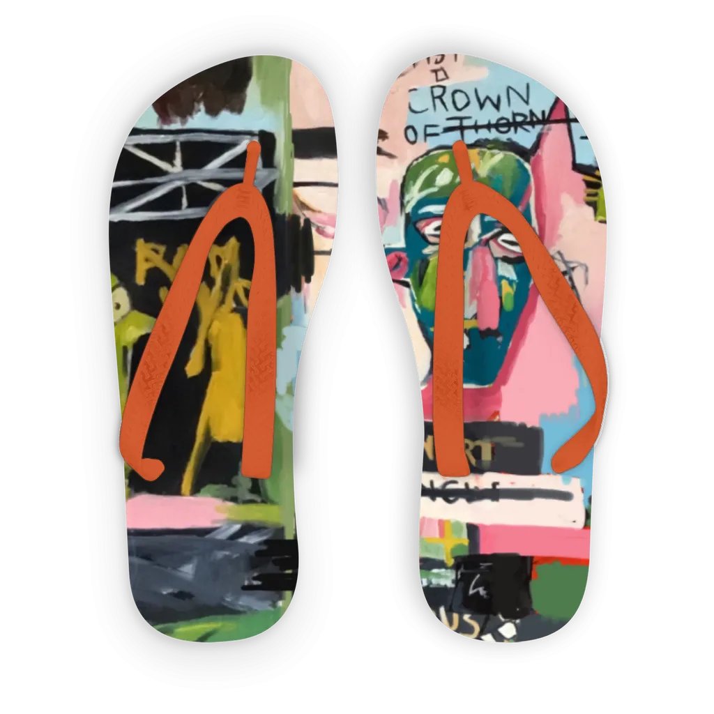 Basquiat Adult Flip Flops
