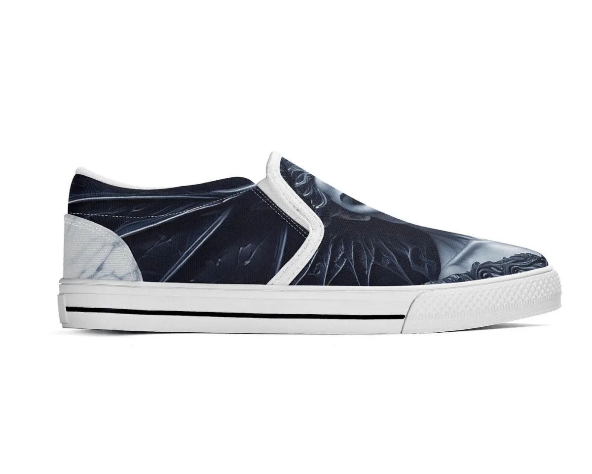 Blue Demoness Slip-Ons