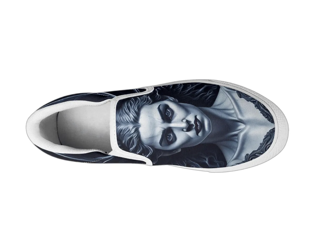 Blue Demoness Slip-Ons