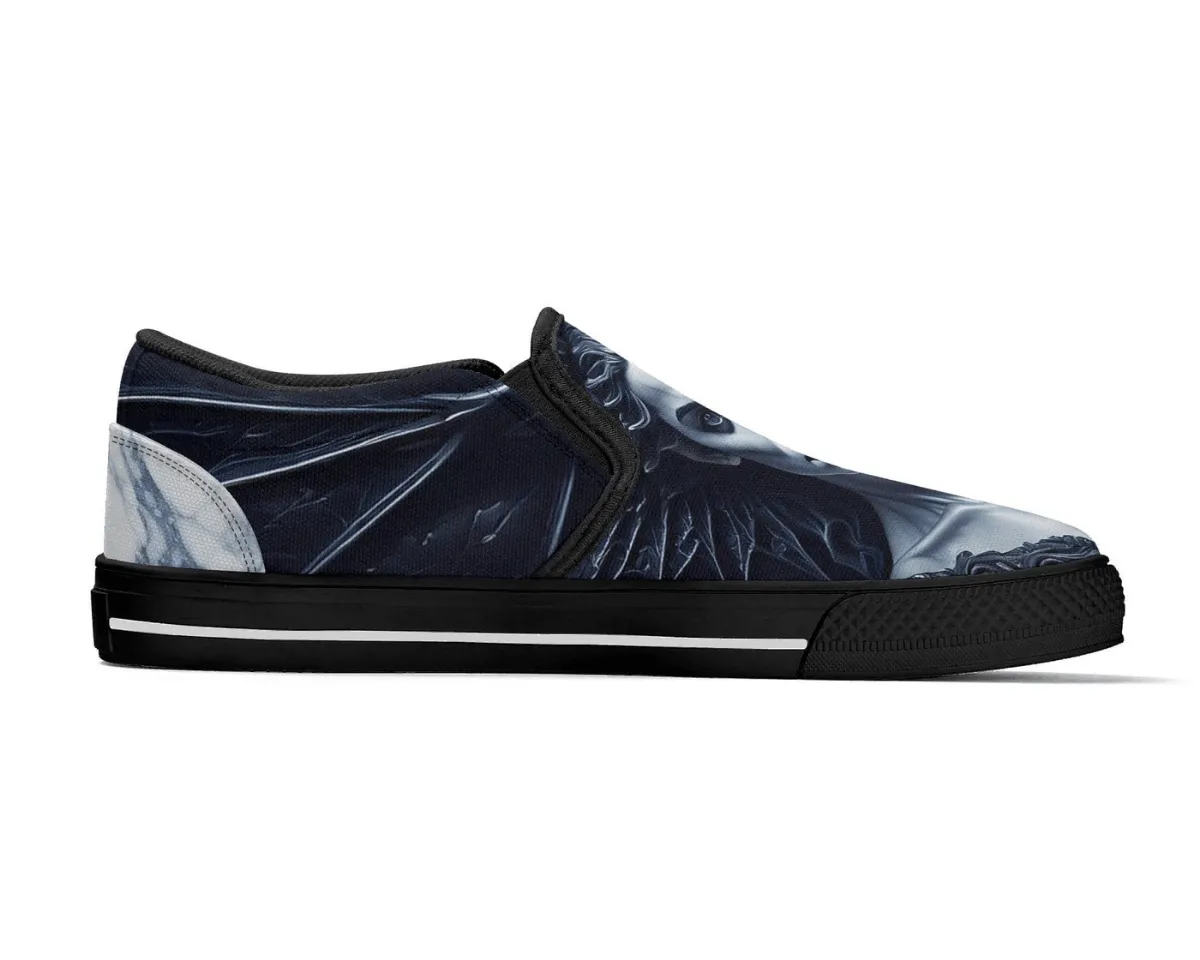 Blue Demoness Slip-Ons