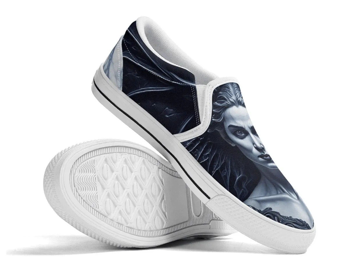 Blue Demoness Slip-Ons