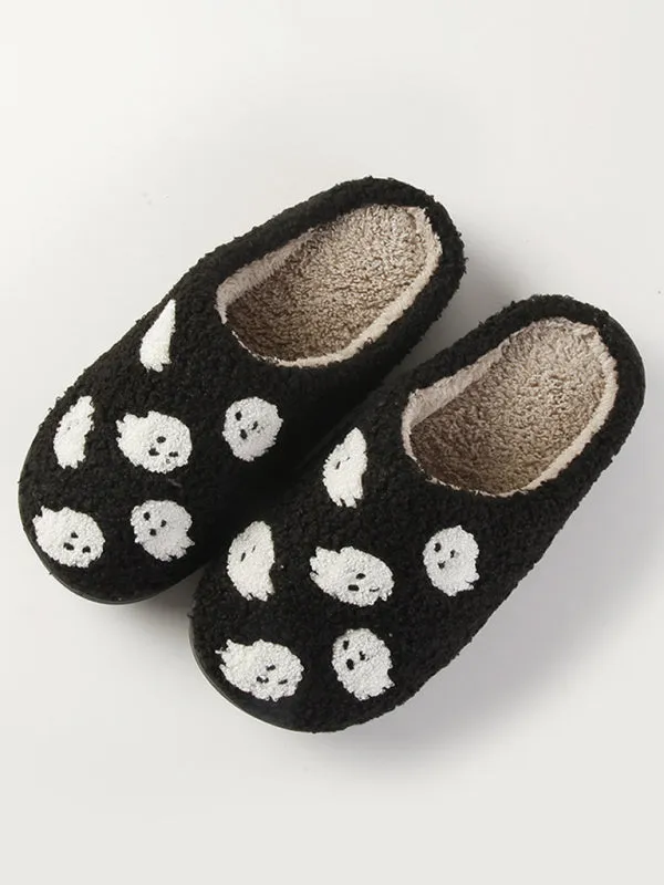 Blue Zone Planet |  Halloween Ghost Slippers Unisex Thick-soled Soft-soled Thick Non-slip Slippers