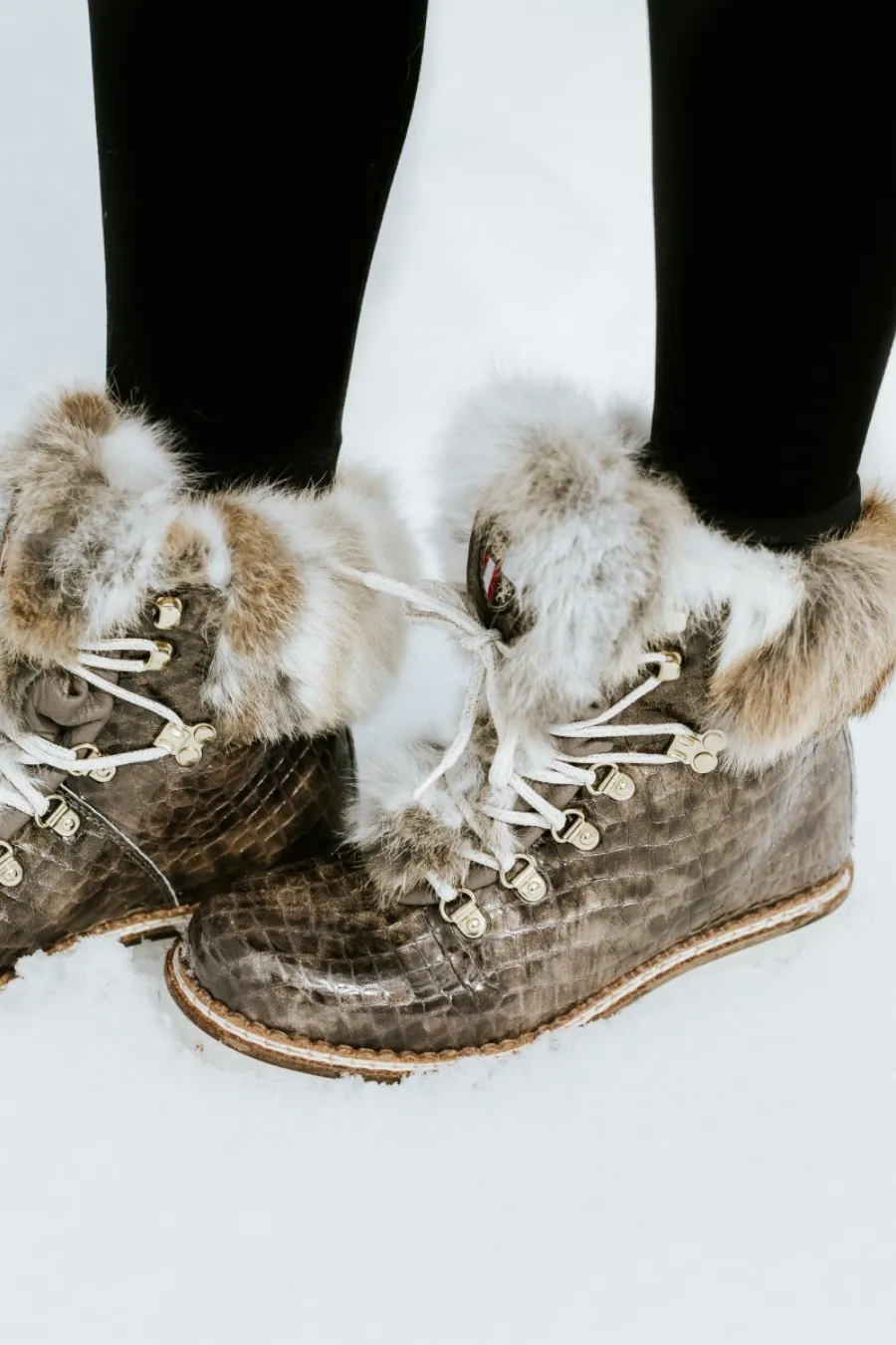 Brigit Croco Boot Taupe