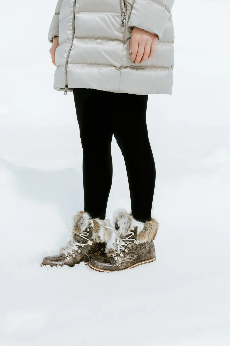 Brigit Croco Boot Taupe