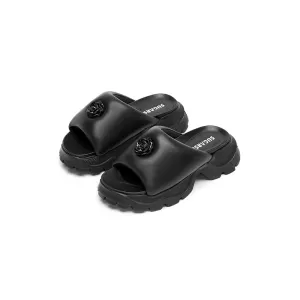 Butterfly Manor Thorns Series Thick-soled Bread Sandals In Black