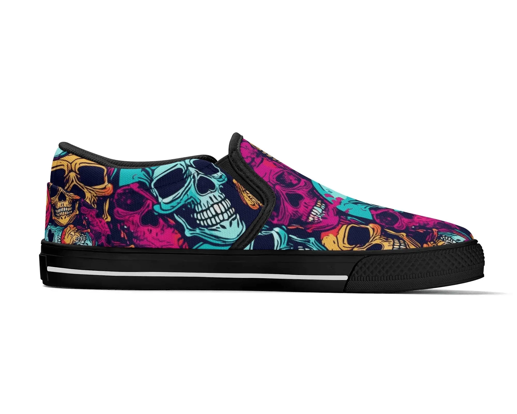 Candy Skull Slip Ons