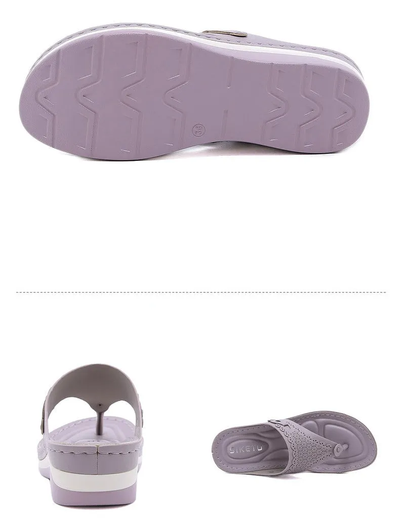 Cilool Lightweight Vintage Massage Flip-Flops