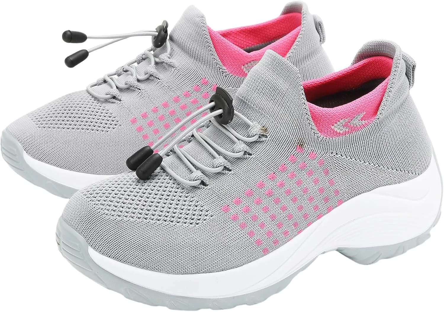 Comfort Wear Orthowear Shoes for Women Men Orthopedic Cushion Shoes Anti-Slip Air Nurse Shoe Breathable Mesh Fashion Sneakers for Women Adjustable Elastic Strap Trainers Plantar Fasciitis Unisex