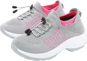 Comfort Wear Orthowear Shoes for Women Men Orthopedic Cushion Shoes Anti-Slip Air Nurse Shoe Breathable Mesh Fashion Sneakers for Women Adjustable Elastic Strap Trainers Plantar Fasciitis Unisex