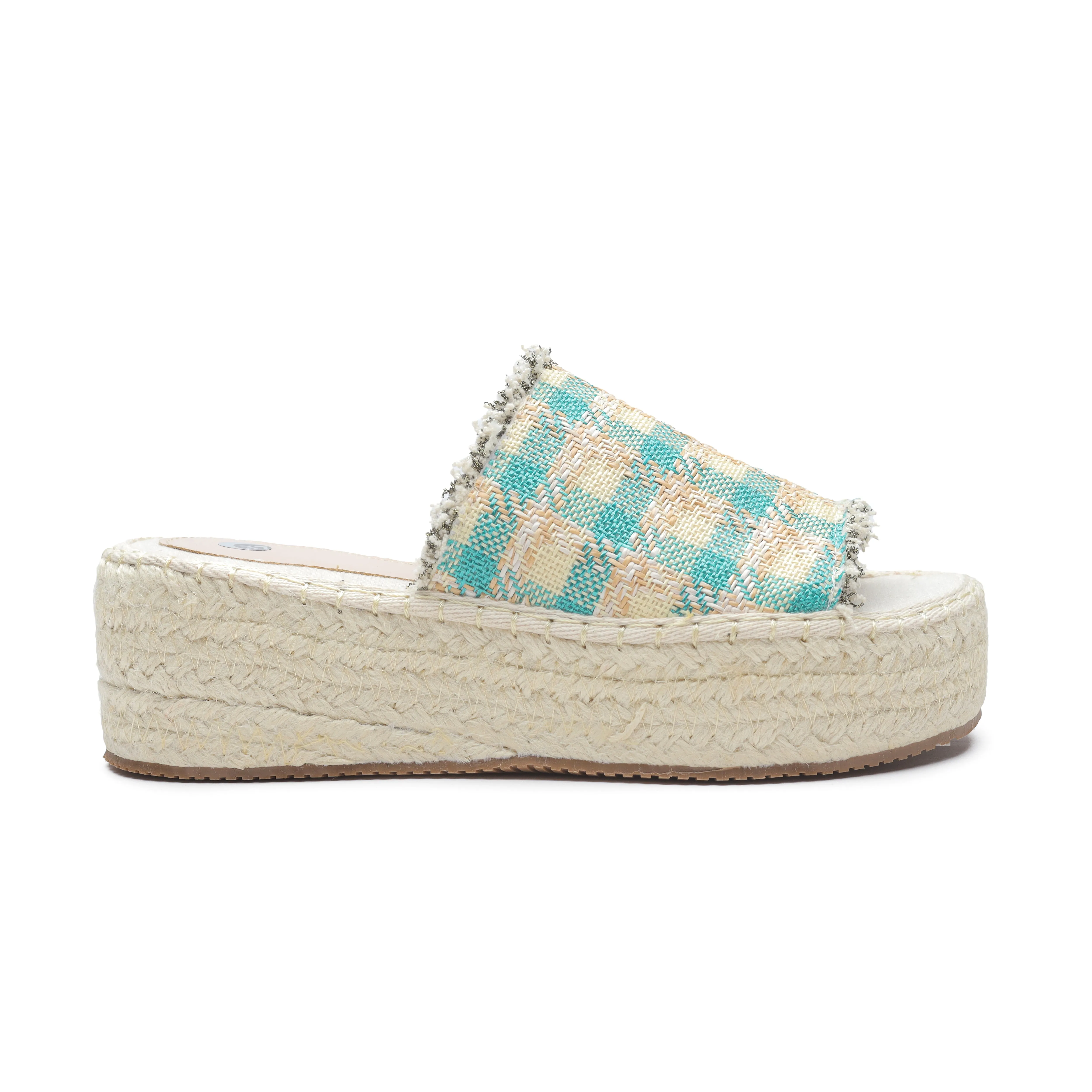 Espadrille Soles Wedge Sandals - Turquoise