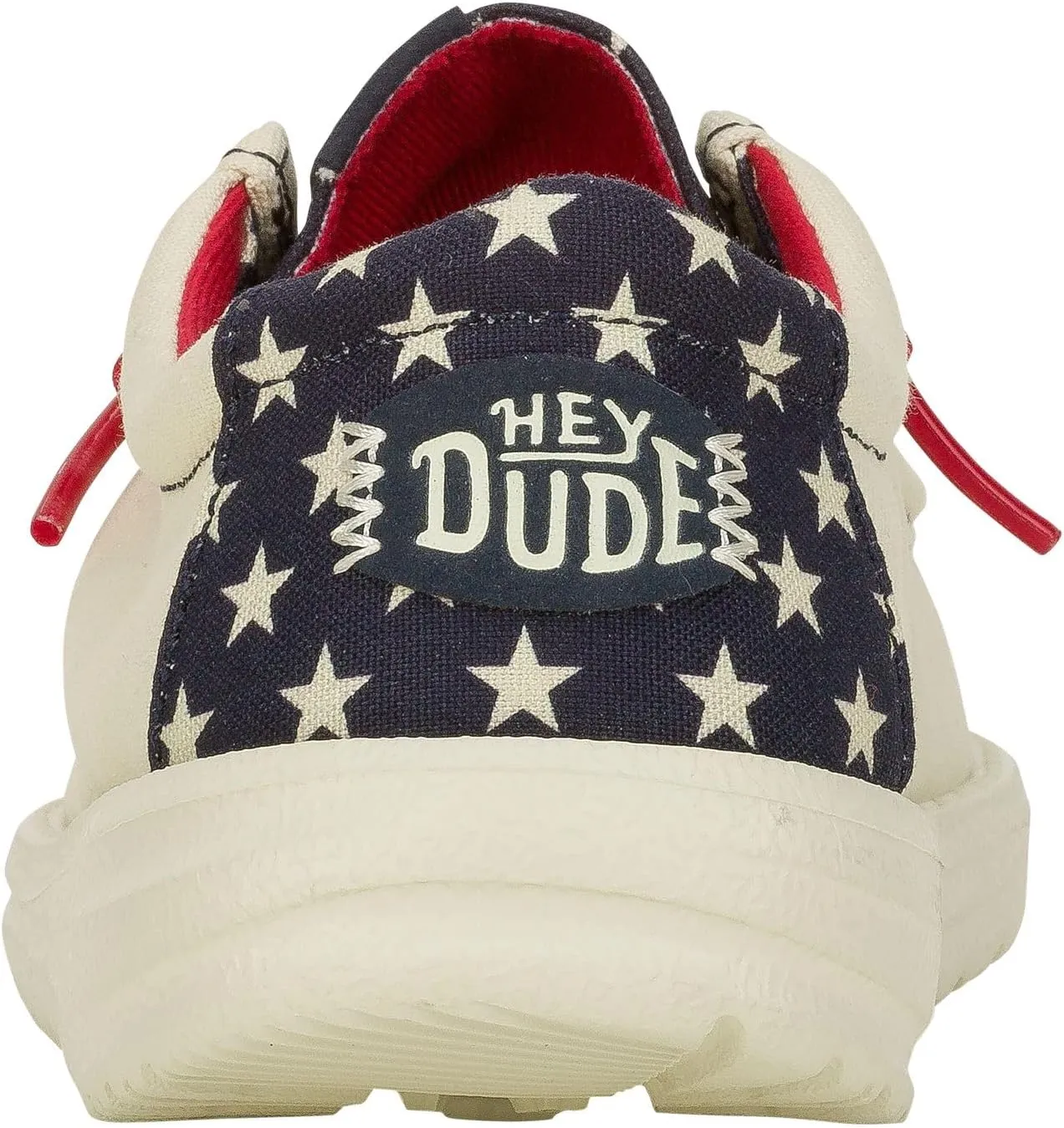 Hey Dude Kids Wally Americana (Little Kid/Big Kid) - Loafers for Kids - Printed Canvas Upper - Leather Lining