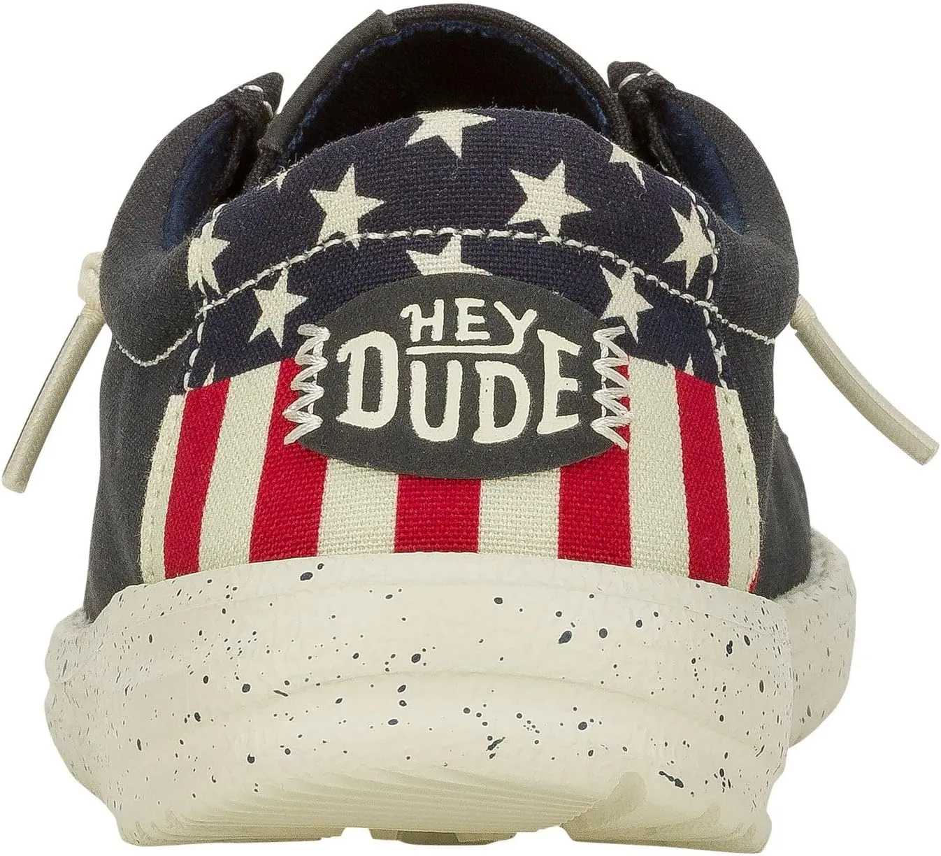 Hey Dude Kids Wally Americana (Little Kid/Big Kid) - Loafers for Kids - Printed Canvas Upper - Leather Lining