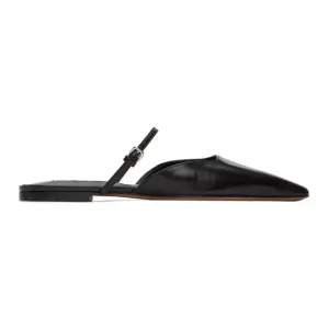 Jil Sander Black Open Back Ballerina Flats