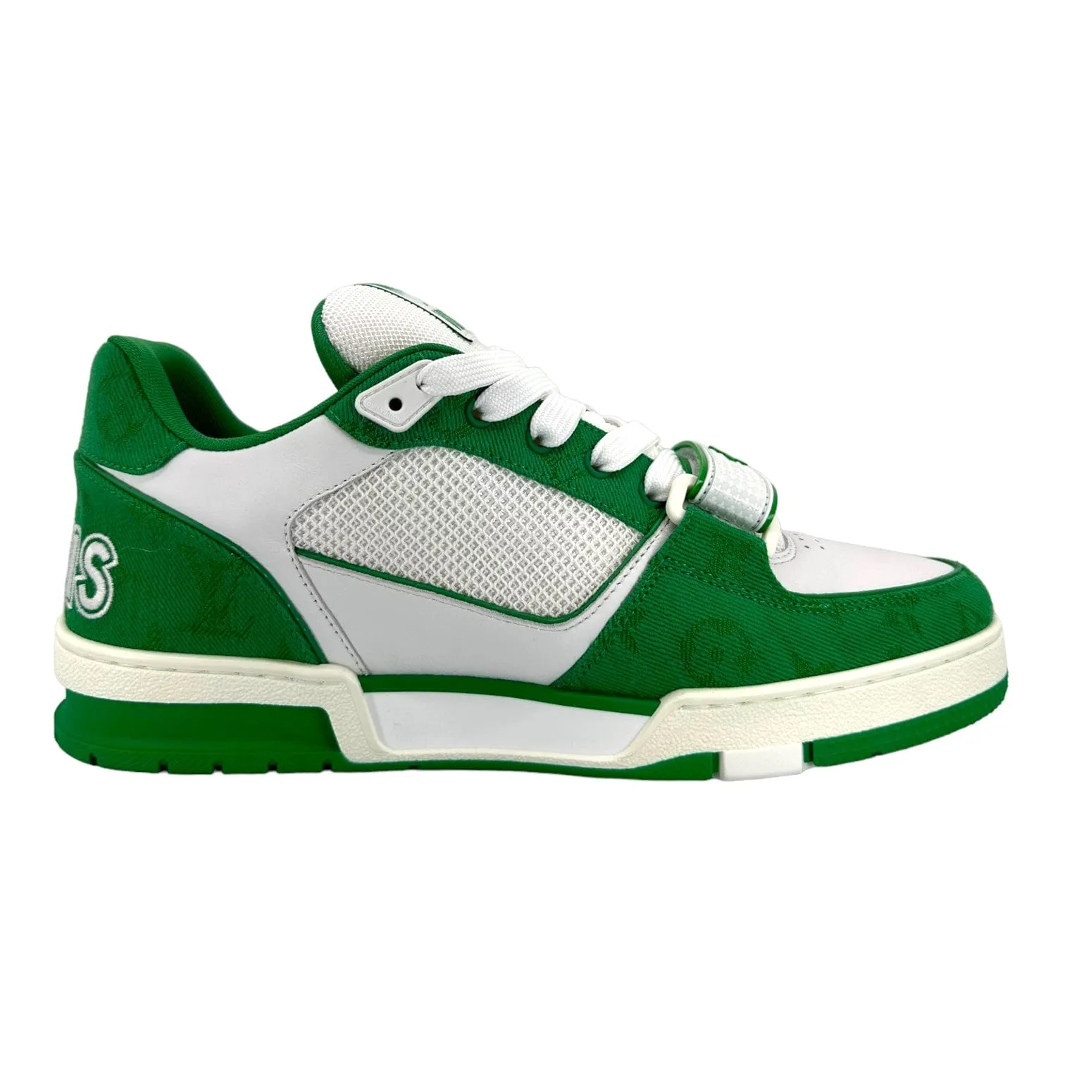 Louis Vuitton LV Trainer Strap Monogram Denim Green White