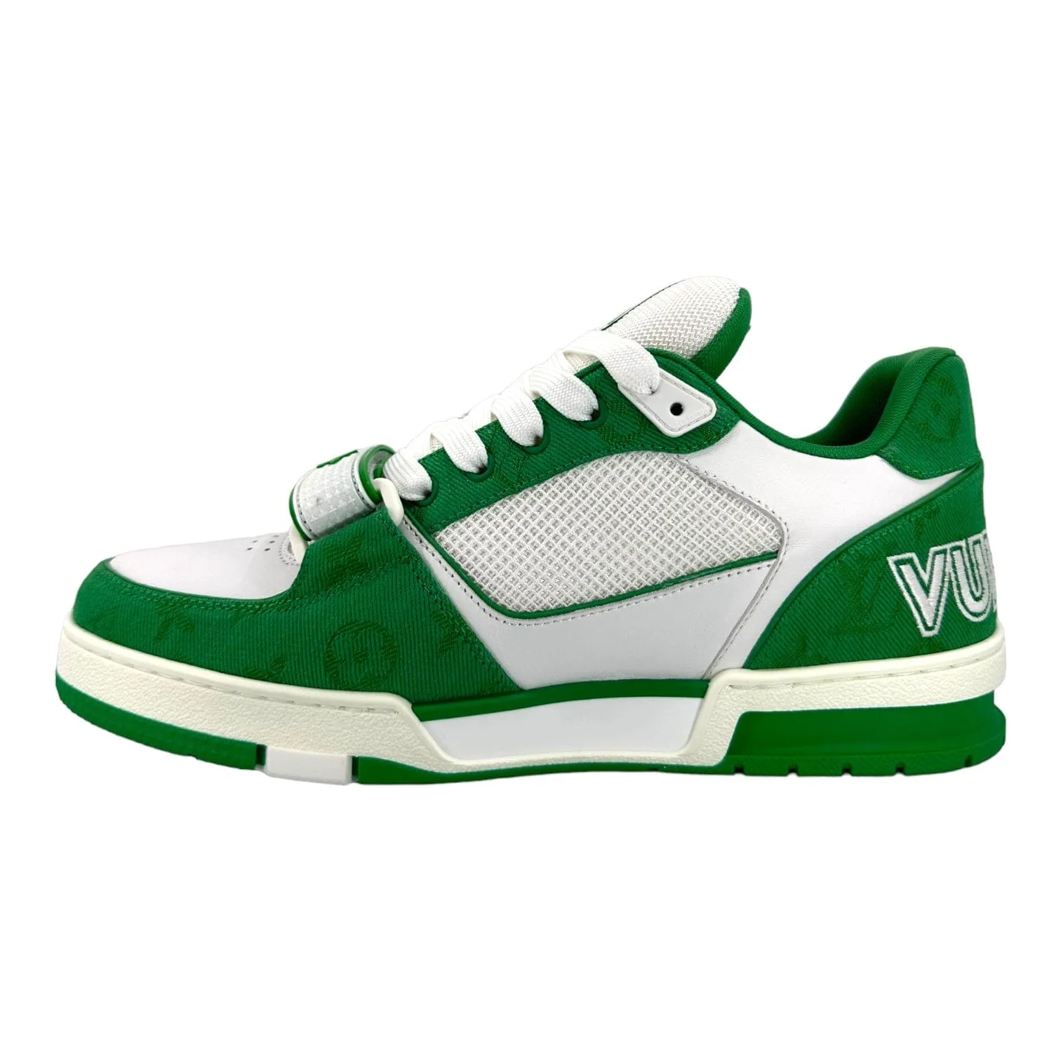 Louis Vuitton LV Trainer Strap Monogram Denim Green White