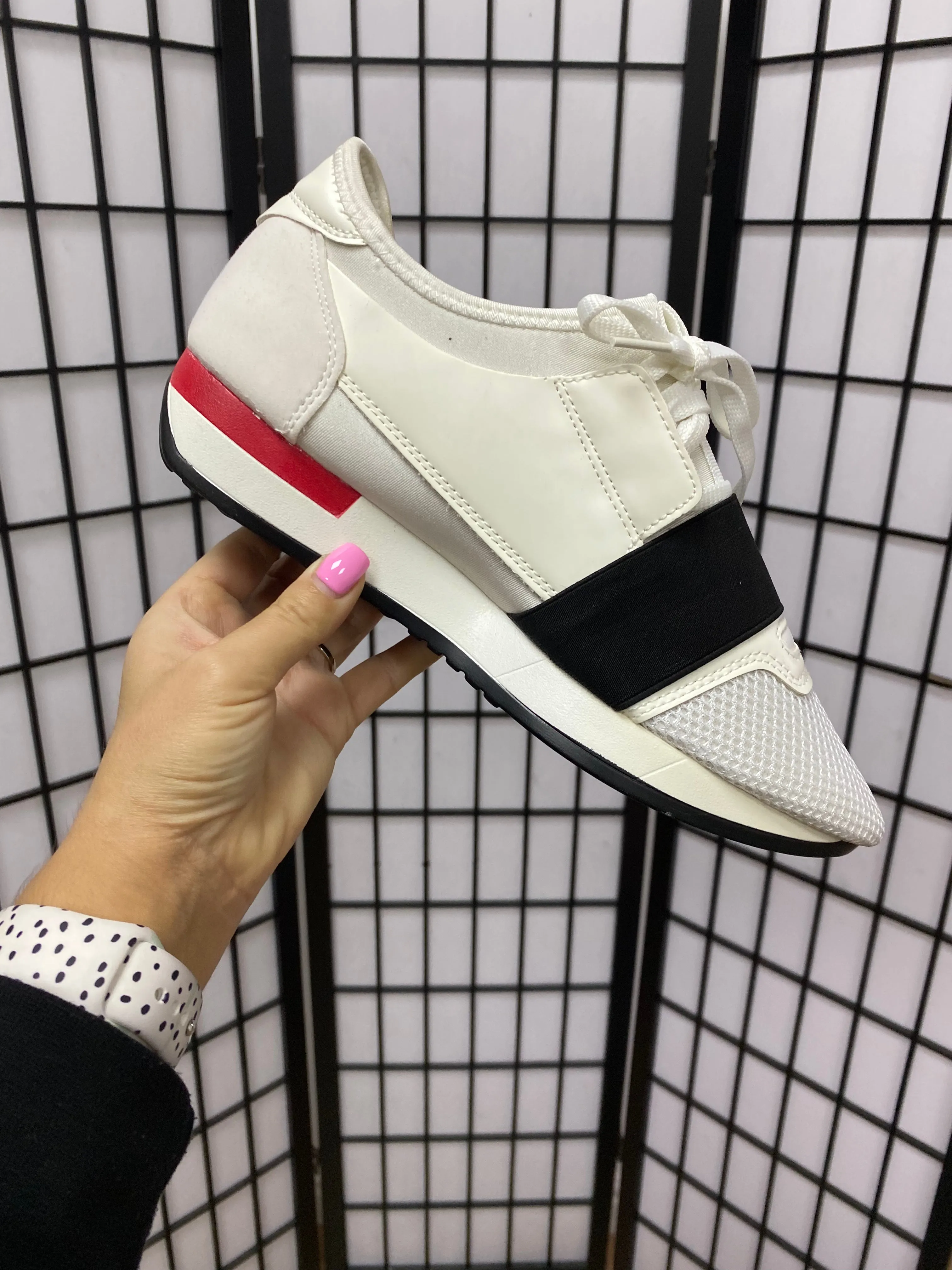 Madrid White Lightweight Trainers