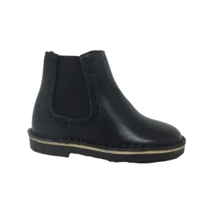 Marlowe - Black Soft Leather Bootie for Boy/Girl by Young Soles