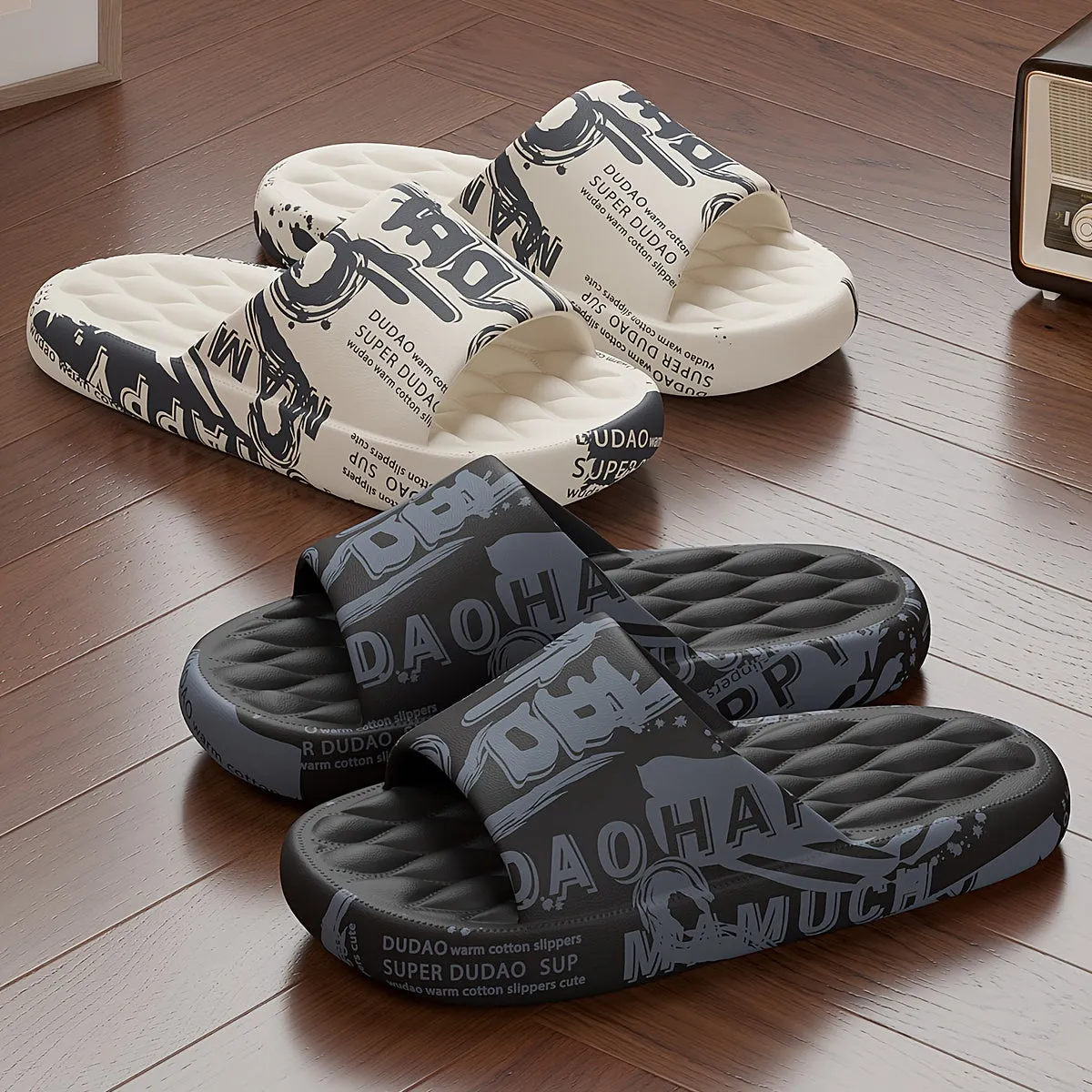 Men's Summer Indoor Home Non-Slip Thick Soled Slippers