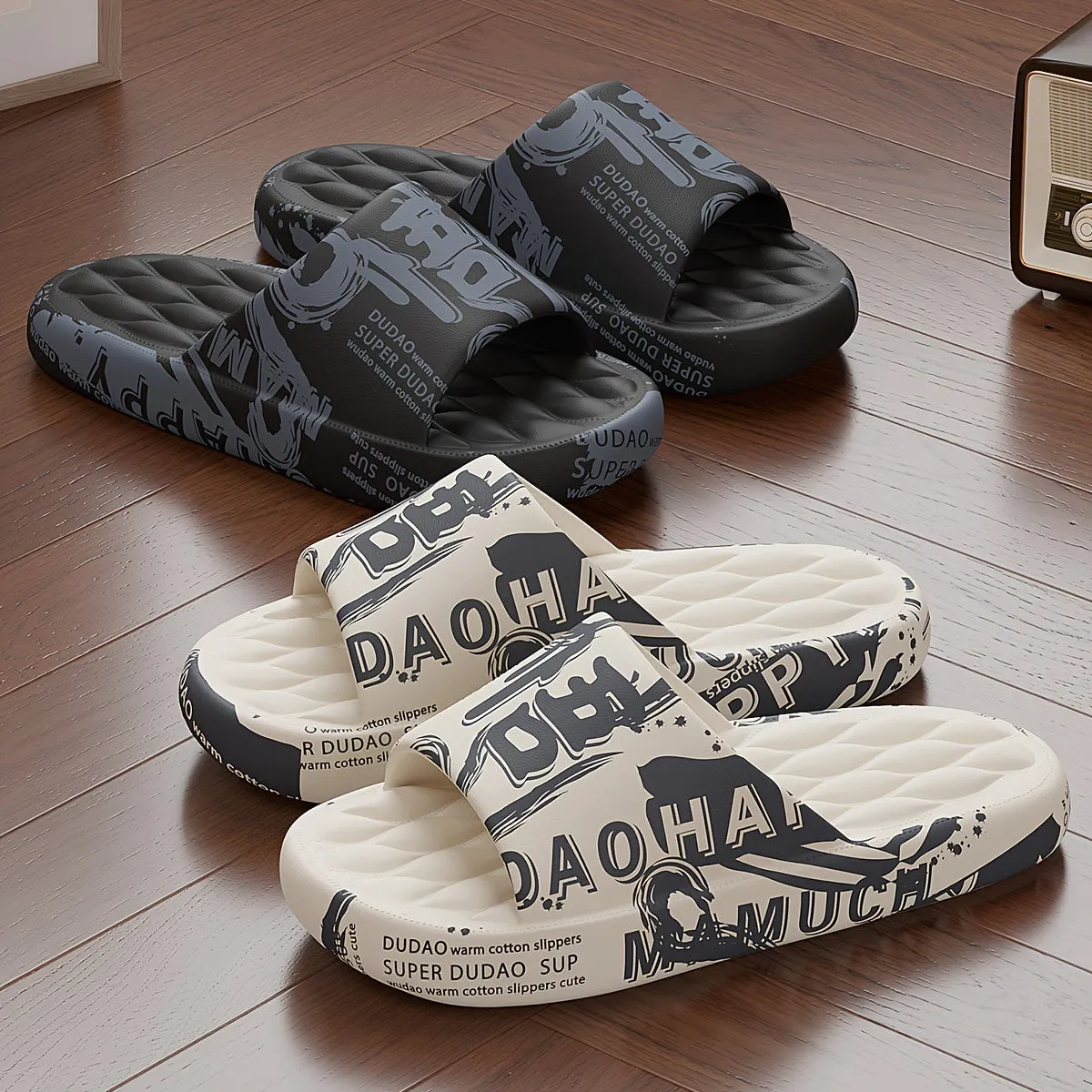 Men's Summer Indoor Home Non-Slip Thick Soled Slippers