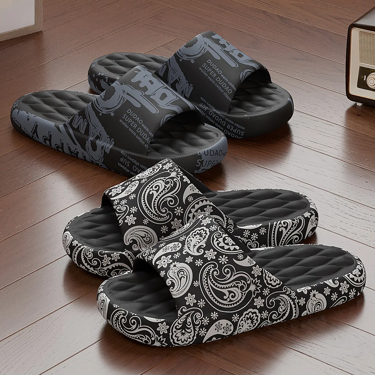 Men's Summer Indoor Home Non-Slip Thick Soled Slippers