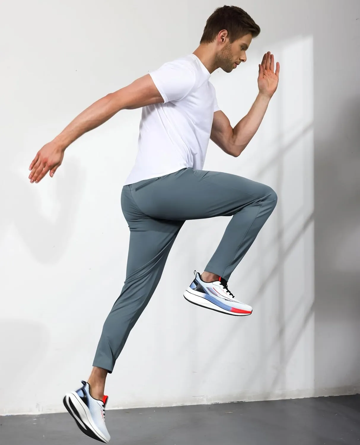 Men's Sweatpants with Zipper Pockets, Athletic Joggers Pants for Running, Workout, Outdoor