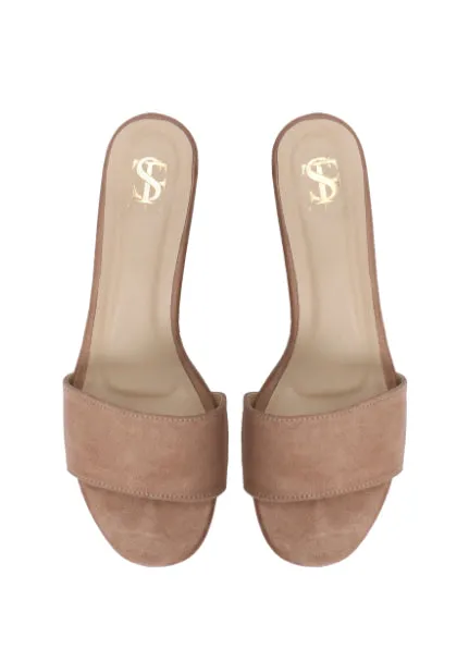 Mocha Mid Heels