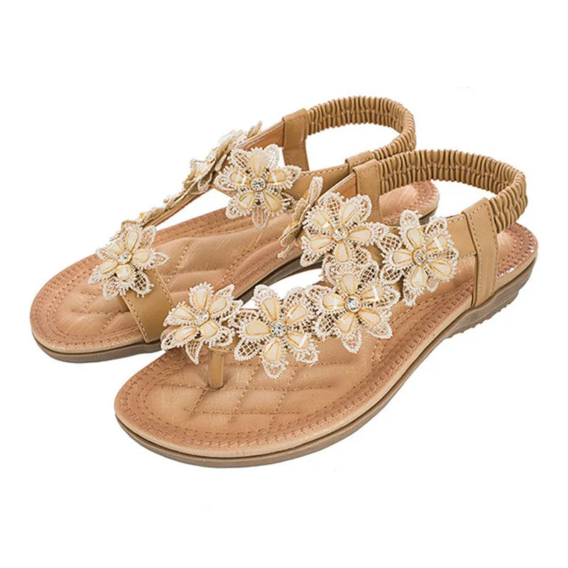 Nanccy  Bohemian Style Vintage Classic Floral Sandals
