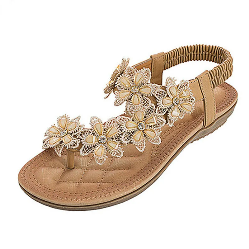 Nanccy  Bohemian Style Vintage Classic Floral Sandals