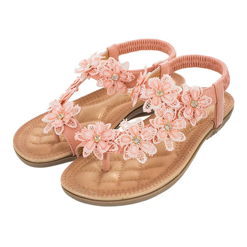 Nanccy  Bohemian Style Vintage Classic Floral Sandals