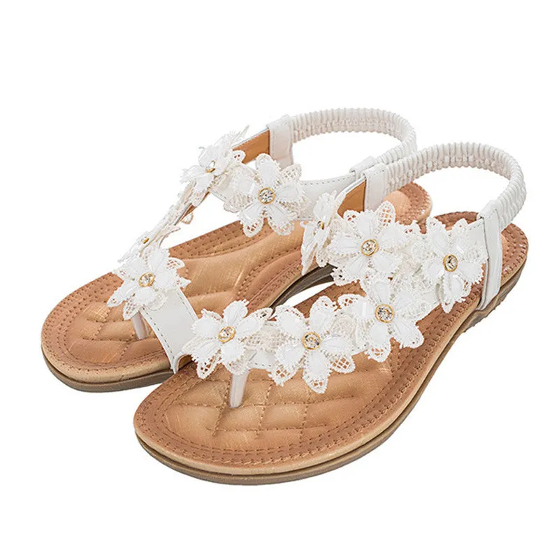 Nanccy  Bohemian Style Vintage Classic Floral Sandals