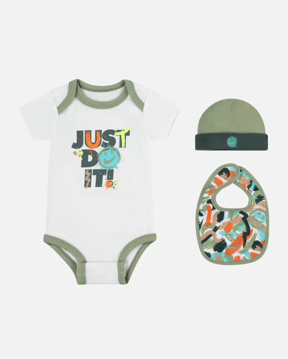 Nike Infants' Bodysuit 3 Piece Gift Set Sail