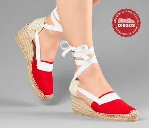 Red Lola high wedge Basque espadrilles