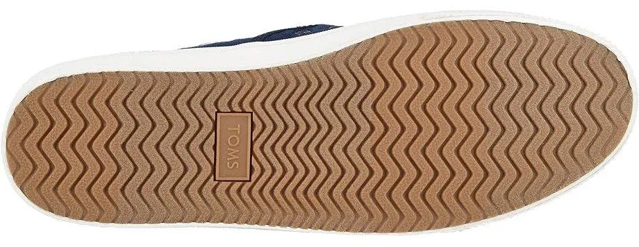 Toms Baja Navy Tan Mens Canvas Slip Ons Trainers Shoes