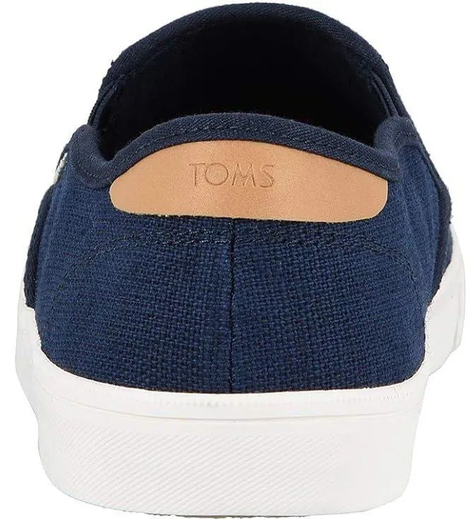 Toms Baja Navy Tan Mens Canvas Slip Ons Trainers Shoes