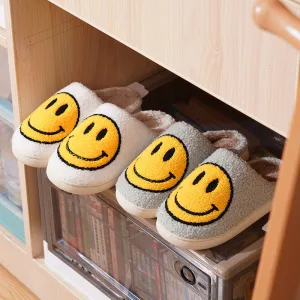 Wholesale Smiling Face Non-slip Wear-resistant Thick-soled Cotton Slippers
